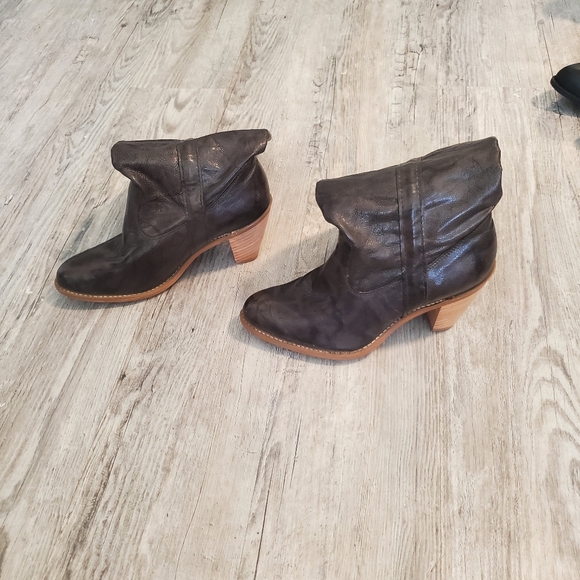 Metallic grey cowboy boots size 6.5 block heel western rodeo party shoes - Picture 6 of 14